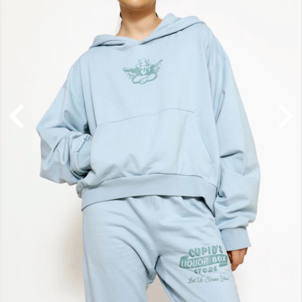 Boys Lie Cupids Liquor Box Baby Blue Hoodie